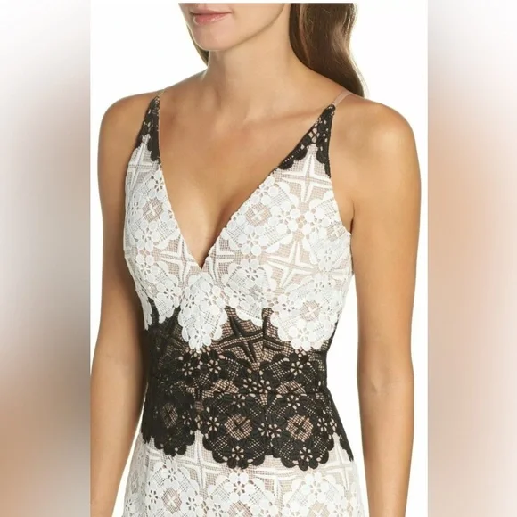 NWT Dress The Population Guipure Lace Midi Dress - Picture 2 of 6